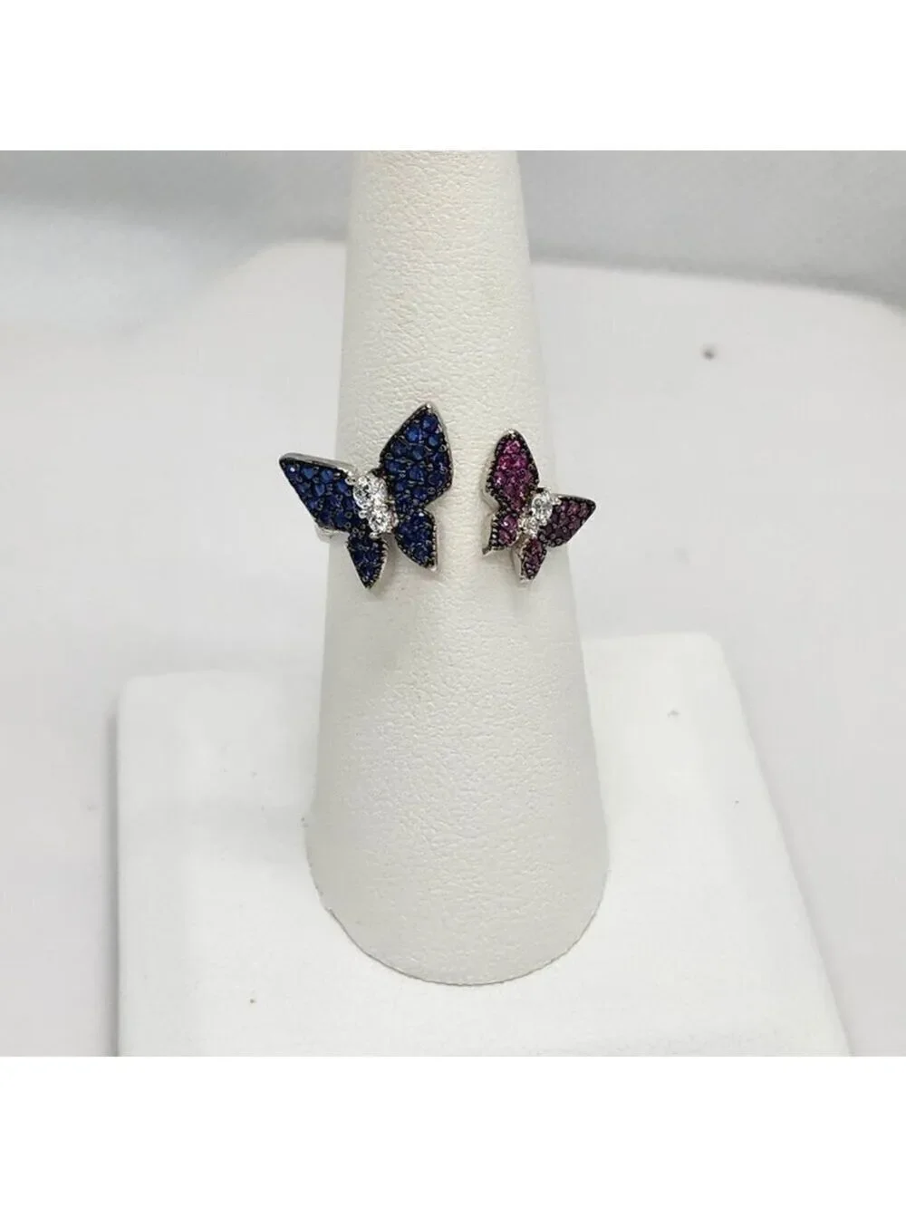 Brand New Sterling Silver 925 Double Butterfly Ring
